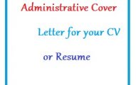 Administrative Cover Letter for your CV or Resume