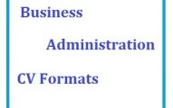 Business Administration CV Formats