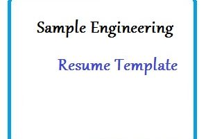 Sample Engineering Resume Template