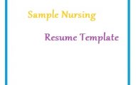 Sample Nursing Resume Template