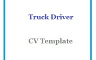 Truck Driver CV Template