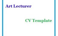 Art Lecturer CV Template