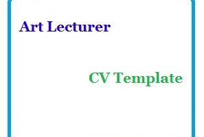 Art Lecturer CV Template