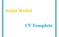 Artist Model CV Template