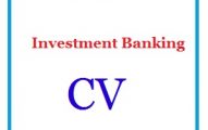 Investment Banking CV