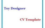Toy Designer CV Template