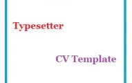 Typesetter CV Template