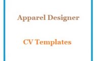 Apparel Designer CV Templates