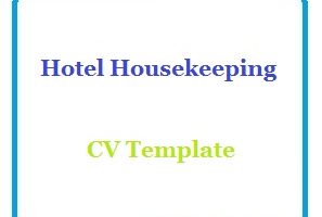 Hotel Housekeeping CV Template