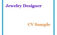 Jewelry Designer CV Sample
