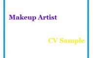 Makeup Artist CV Sample