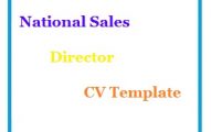 National Sales Director CV Template
