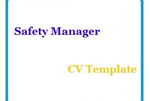 Safety Manager CV Template