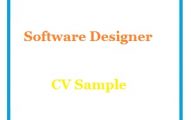Software Designer CV Sample
