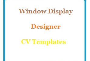 Window Display Designer CV Templates