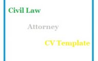 Civil Law Attorney CV Template