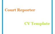 Court Reporter CV Template
