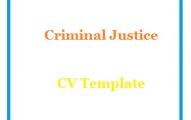 Criminal Justice CV Template