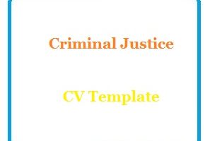 Criminal Justice CV Template