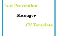 Law Prevention Manager CV Template