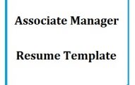 Associate Manager Resume Template