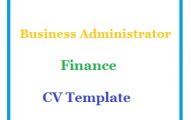 Business Administrator Finance CV Template