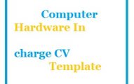 Computer Hardware In charge CV Template