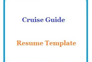 Cruise Guide Resume Template