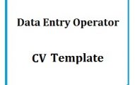 Data Entry Operator Cv Template