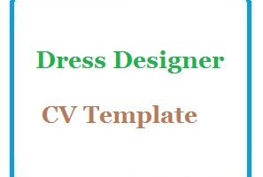 Dress Designer CV Template