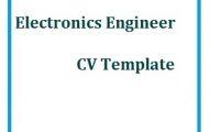 Electronics Engineer Cv Template