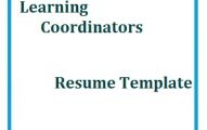 Learning Coordinators Resume Template