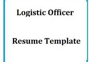 Logistic Officer Resume Template