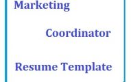 Marketing Coordinator Resume Template
