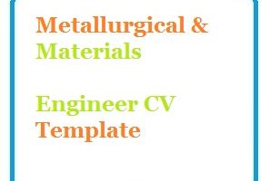 Metallurgical & Materials Engineer CV Template