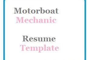 Motorboat Mechanic Resume Template