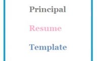 Principal Resume Template