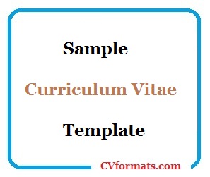 Sample Curriculum Vitae Template
