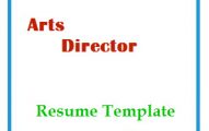 Arts Director Resume Template