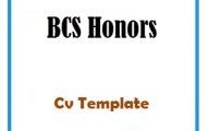 BCS Honors CV Template