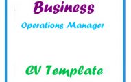 Business Operations Manager Resume Template