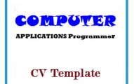 COMPUTER APPLICATIONS Programmer CV Template