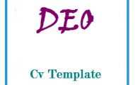 DEO CV Template