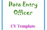 Data Entry Officer CV Template