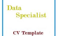 Data Specialist CV Template