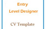Entry Level Designer CV Templete