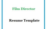 Film Director Resume Template
