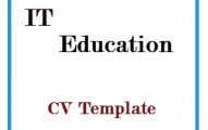 IT Education CV Template