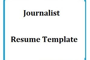 Journalist Resume Template