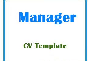 Manager CV Template